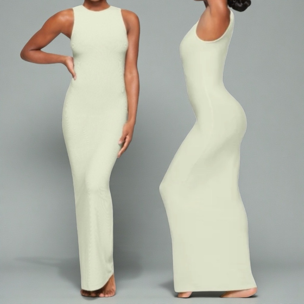 SKIMS Soft Lounge Sleeveless Dress  | Honeydew | M |🍈